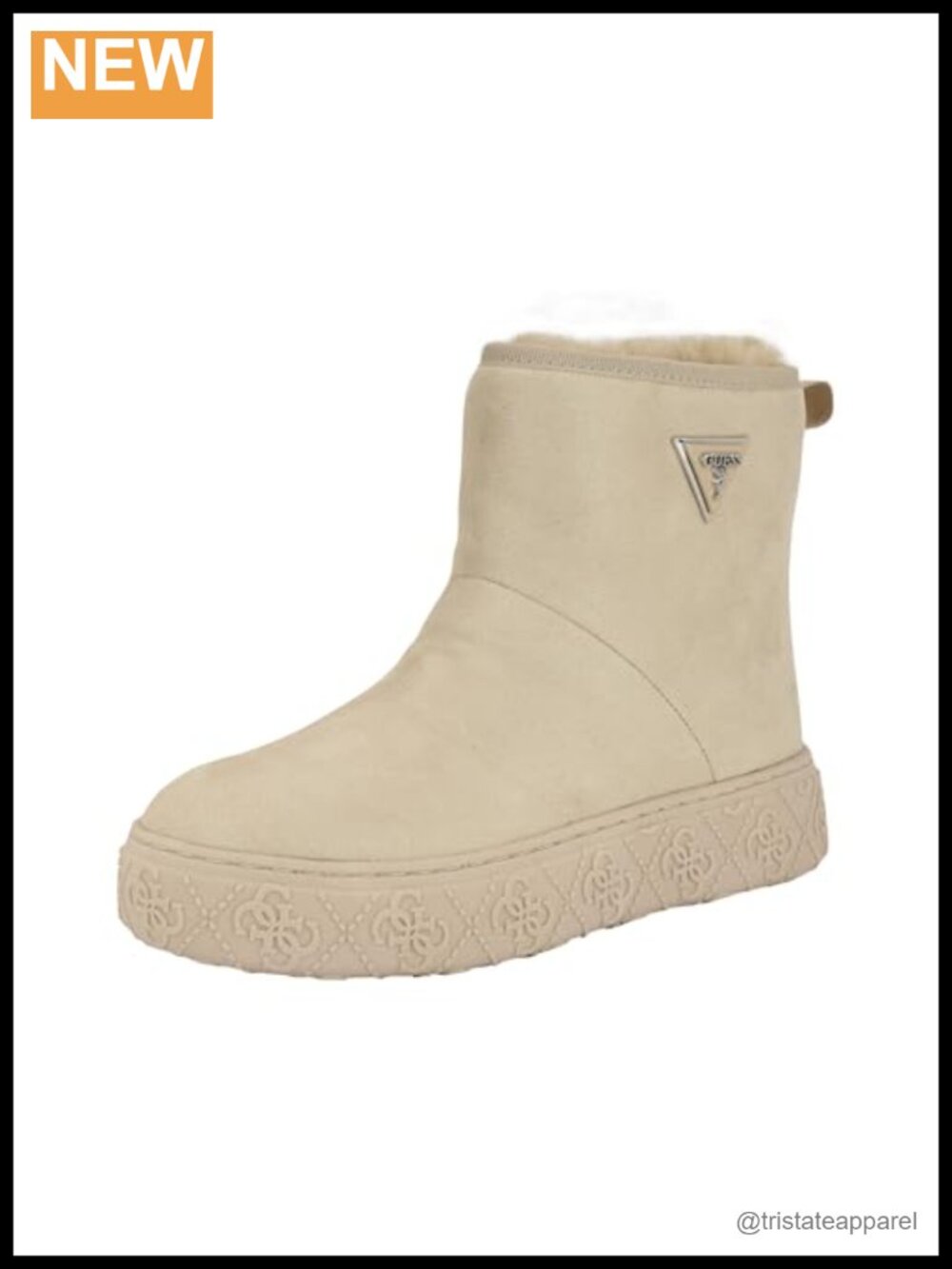 Faux Suede Ankle Booties with Faux Fur Lining Women's Pull-On